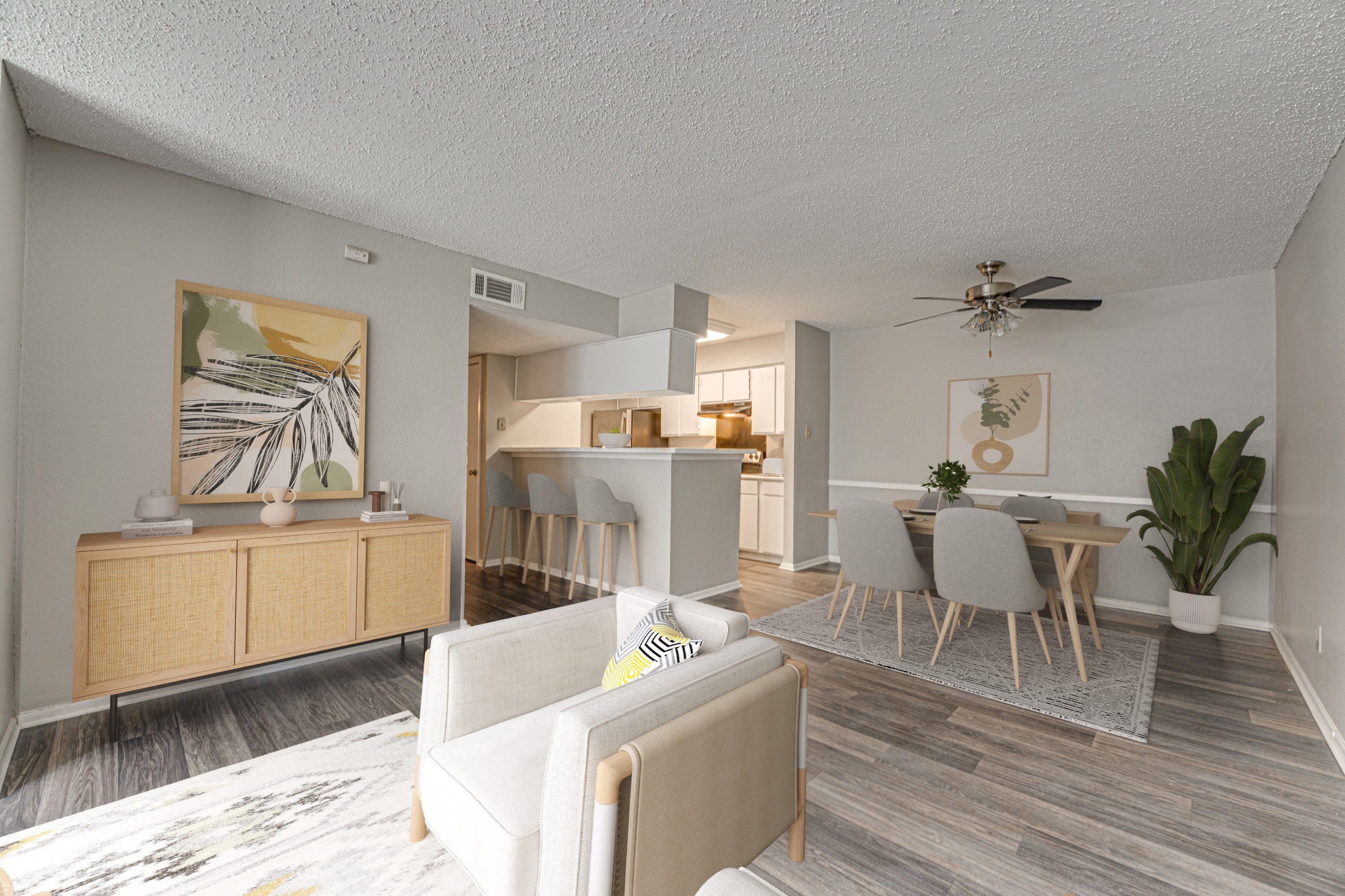 Large Living Area at Bardin Oaks Apartments, Arlington